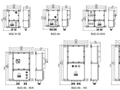 explosion-proof magnetic starter bqc installation dimensions